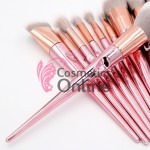 Pensule de Make-up 10 bucati Silver-Pink Profesionale MKB01